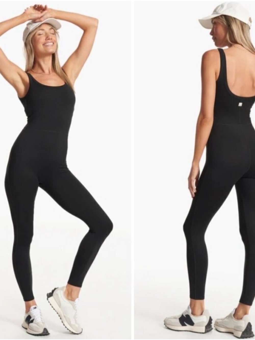 Vuori Black Sleeveless Fitted Jumpsuit